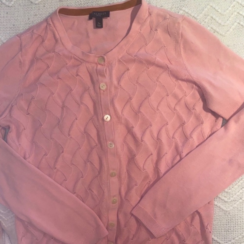 Talbots pink button shirt